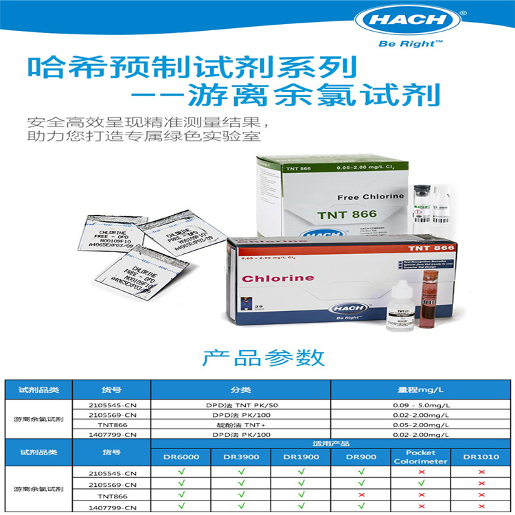 哈希hach实验室仪器配套预制试剂